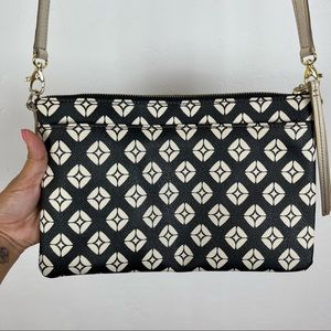 Fossil Pattern Crossbody Bag